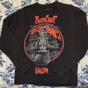 Blackcraft Cult Salem Skeleton Crewneck Sweatshirt Unisex Medium Witch Graphic